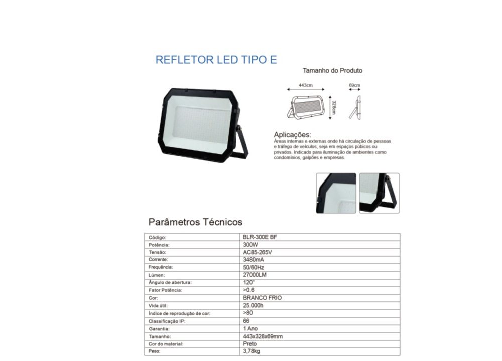 REFLETOR LED SMD E 400W BIV. BF